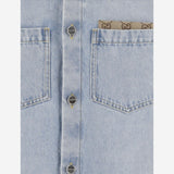 Camicia in denim délavé con inserto GG 835220 XDDCY4452 GUCCI 