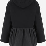 FELPA CON CAPPUCCIO E ROUCHE IN COTONE BIO JE1939995 999B PATOU 
