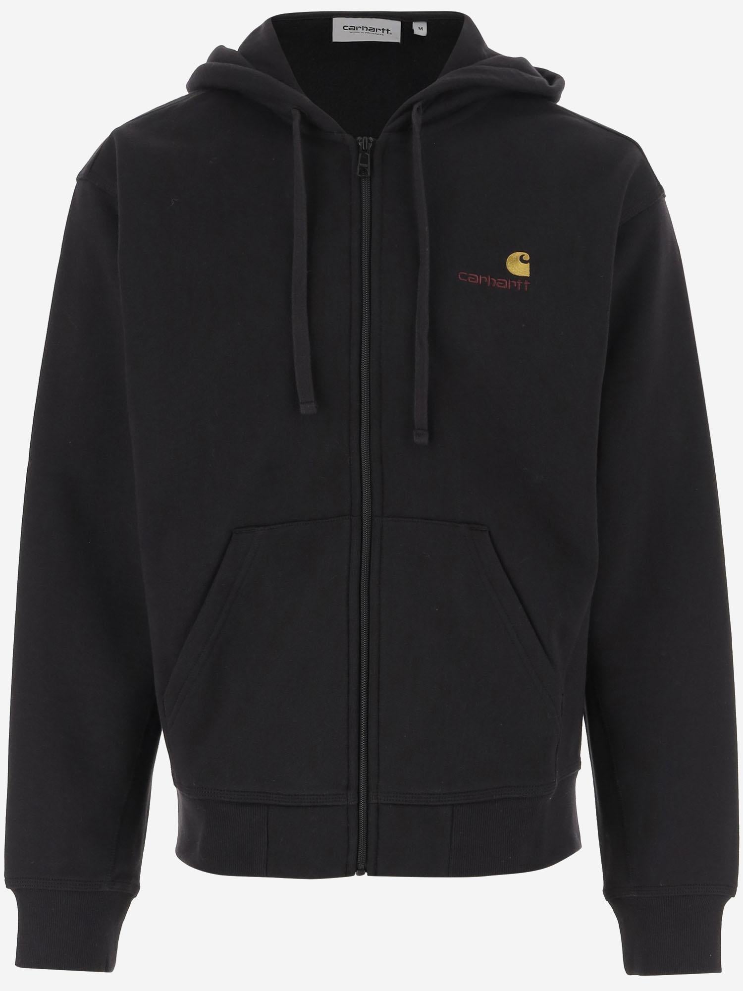 FELPA AMERICAN SCRIPT IN MISTO COTONE CON LOGO I033063 89XX CARHARTT WIP 