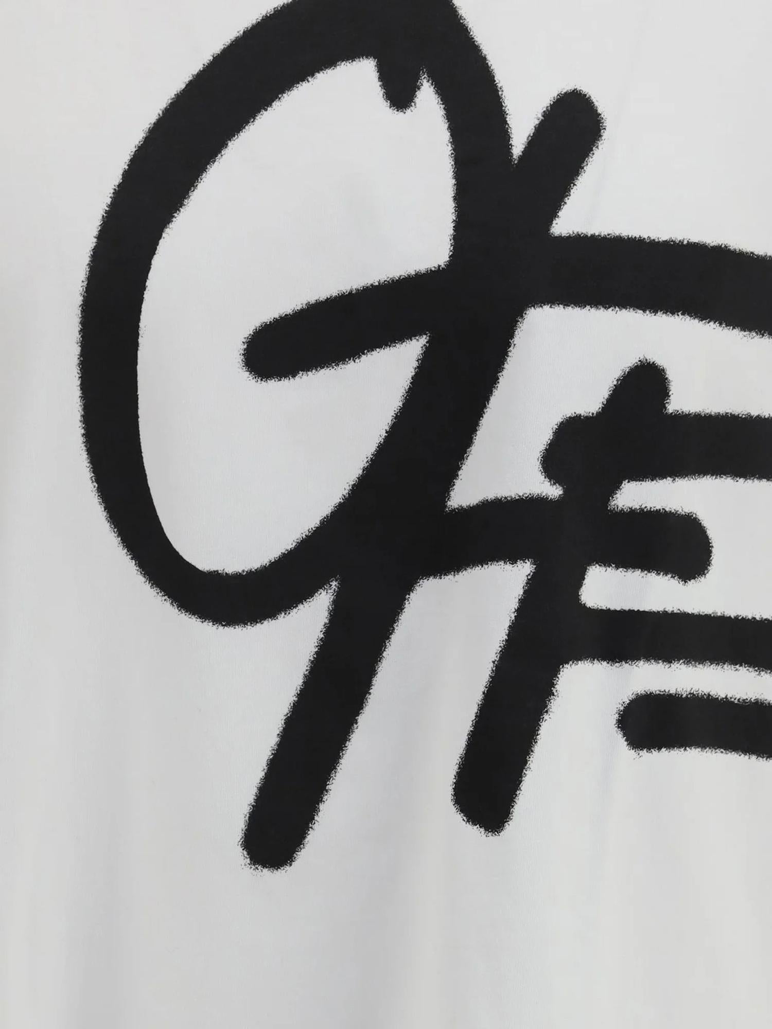 T-SHIRT IN COTONE CON LOGO 44MAA120S26J00L 100 OFF-WHITE 