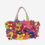 Borsa in cotone con inserti in ricamo DLPJKCS04ET MULTI PERO 