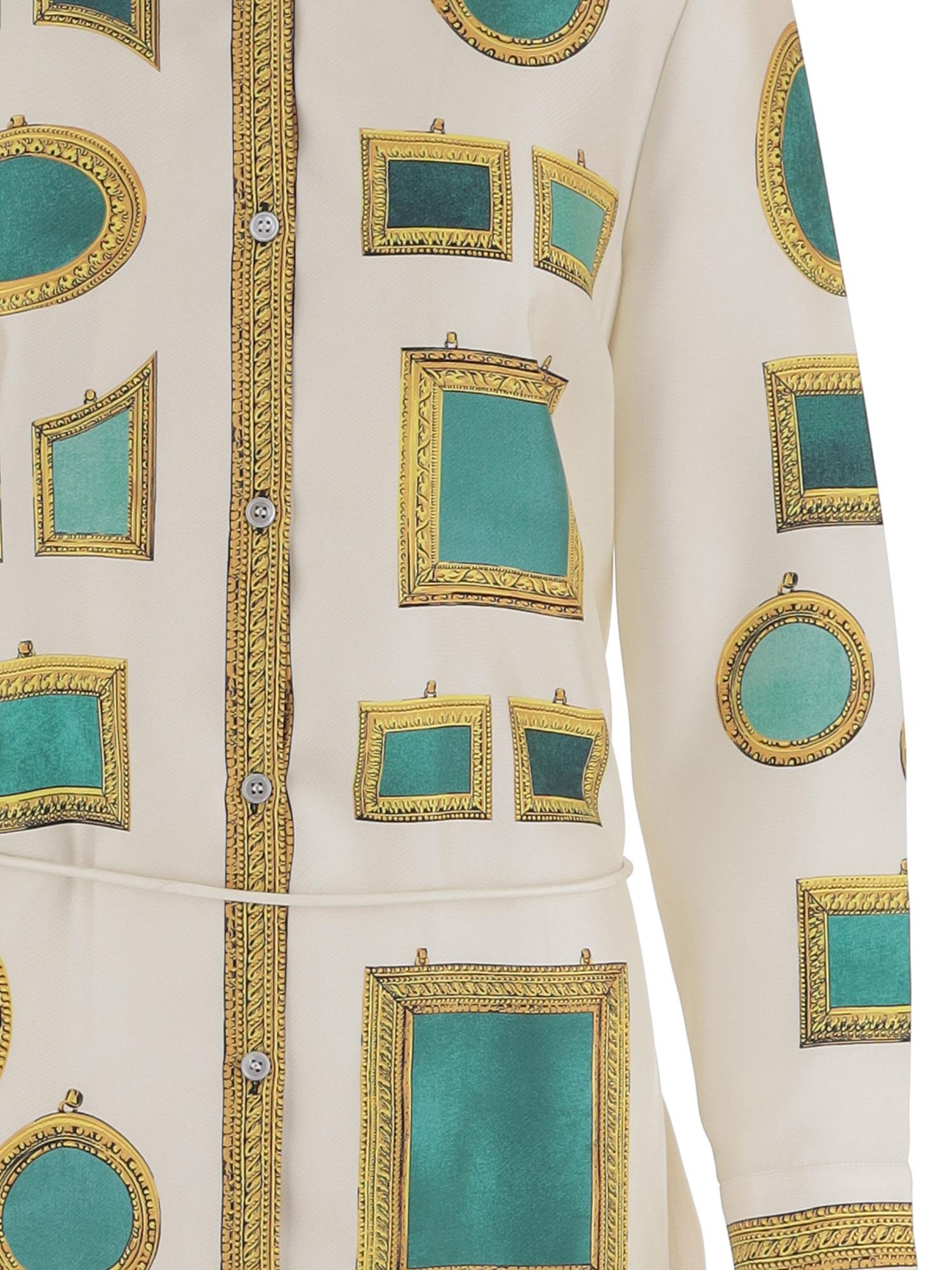 ABITO IN TWILL DI SETA CON STAMPA 1024659 1A17955K940 VERSACE 