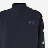 Maxi maglia in cotone con bottoni 105610 A2TCG82 PINKO 