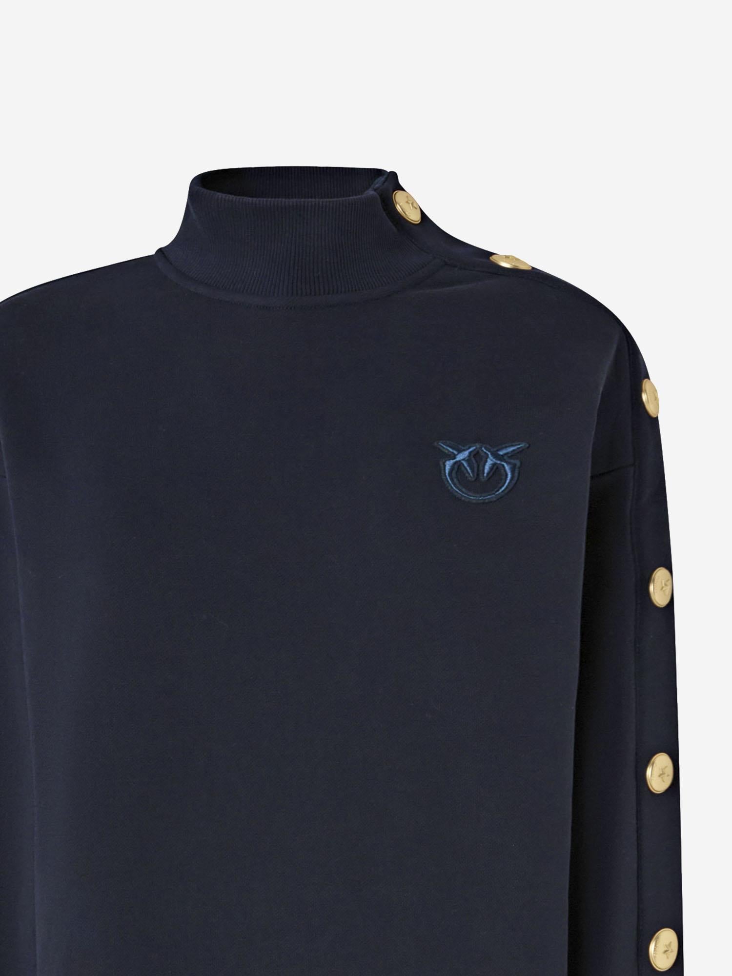 Maxi maglia in cotone con bottoni 105610 A2TCG82 PINKO 