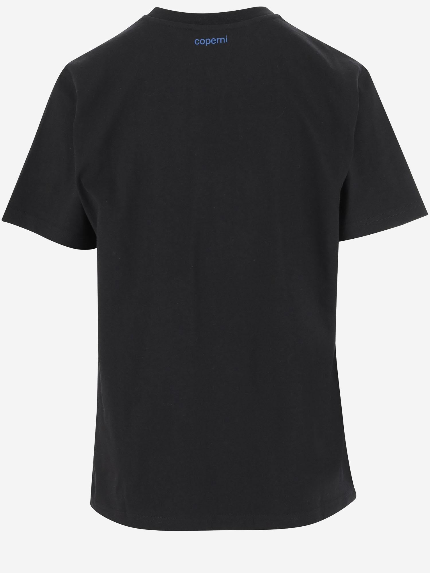 T-SHIRT IN COTONE CON STAMPA COPJS03F5011P BLKBLU COPERNI 