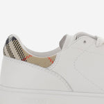 SNEAKERS SET IN PELLE 8118850 PWHITESANDIPCHK BURBERRY 