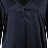 CAMICIA IN SETA CON SCOLLO A V VR84511926 403CBL VINCE 