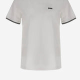 T-SHIRT IN COTONE STRETCH CON LOGO 50521245 100 HUGO BOSS 