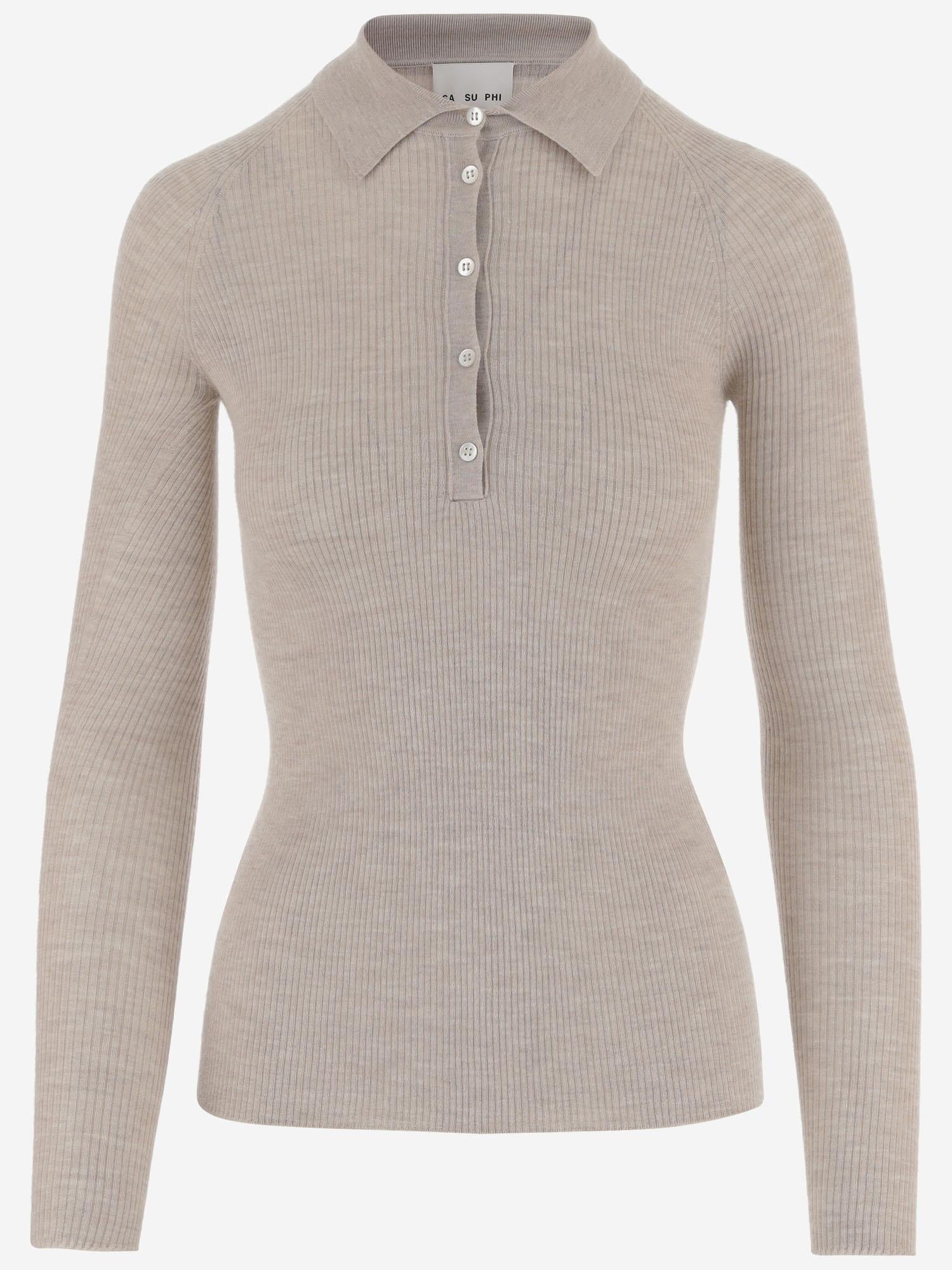 POLO IN MAGLIA IN CASHMERE E SETA S26614 0820 SASUPHI 