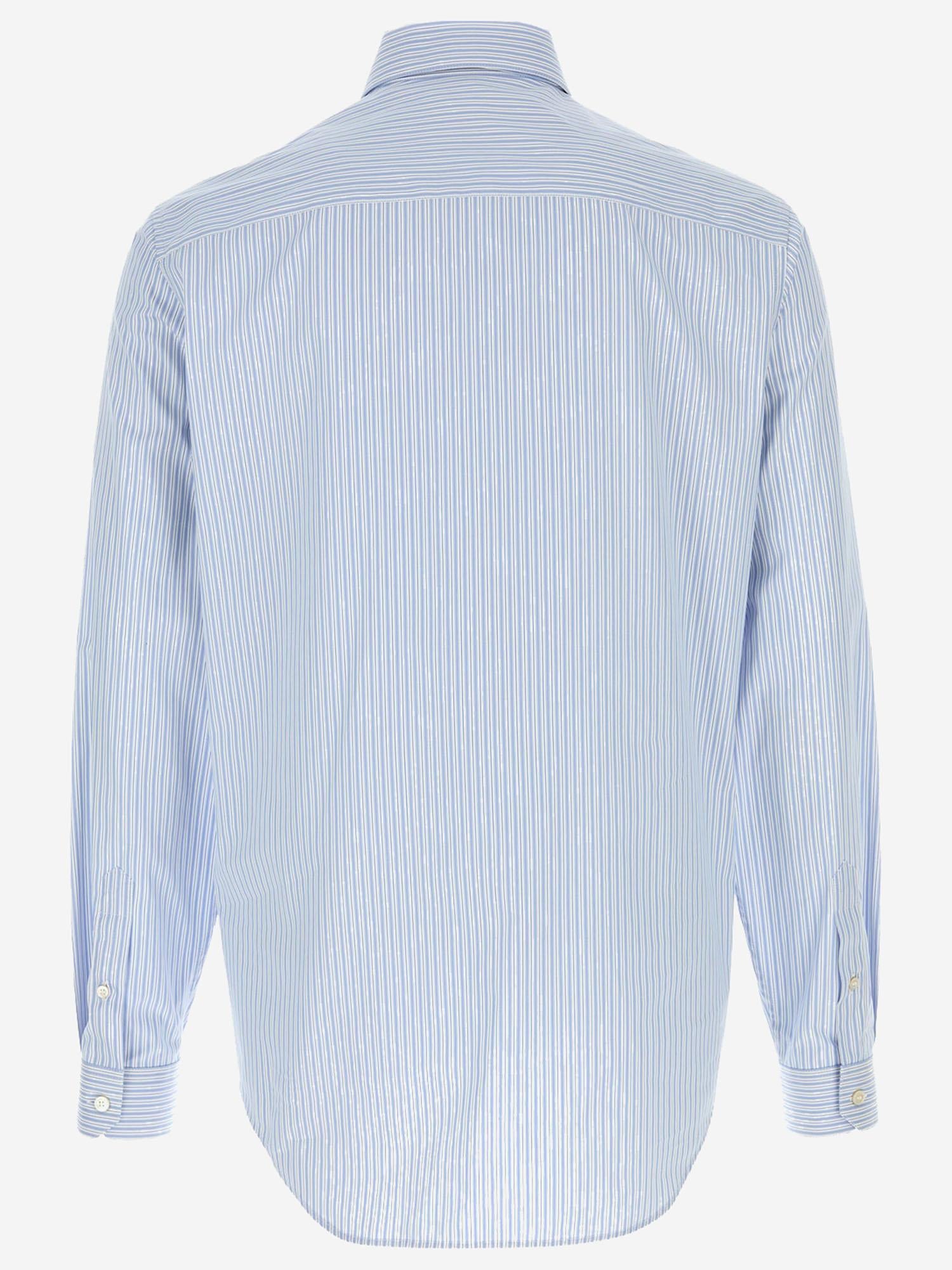 CAMICIA IN COTONE A RIGHE CON LOGO 1018874 1A164762VM60 VERSACE 