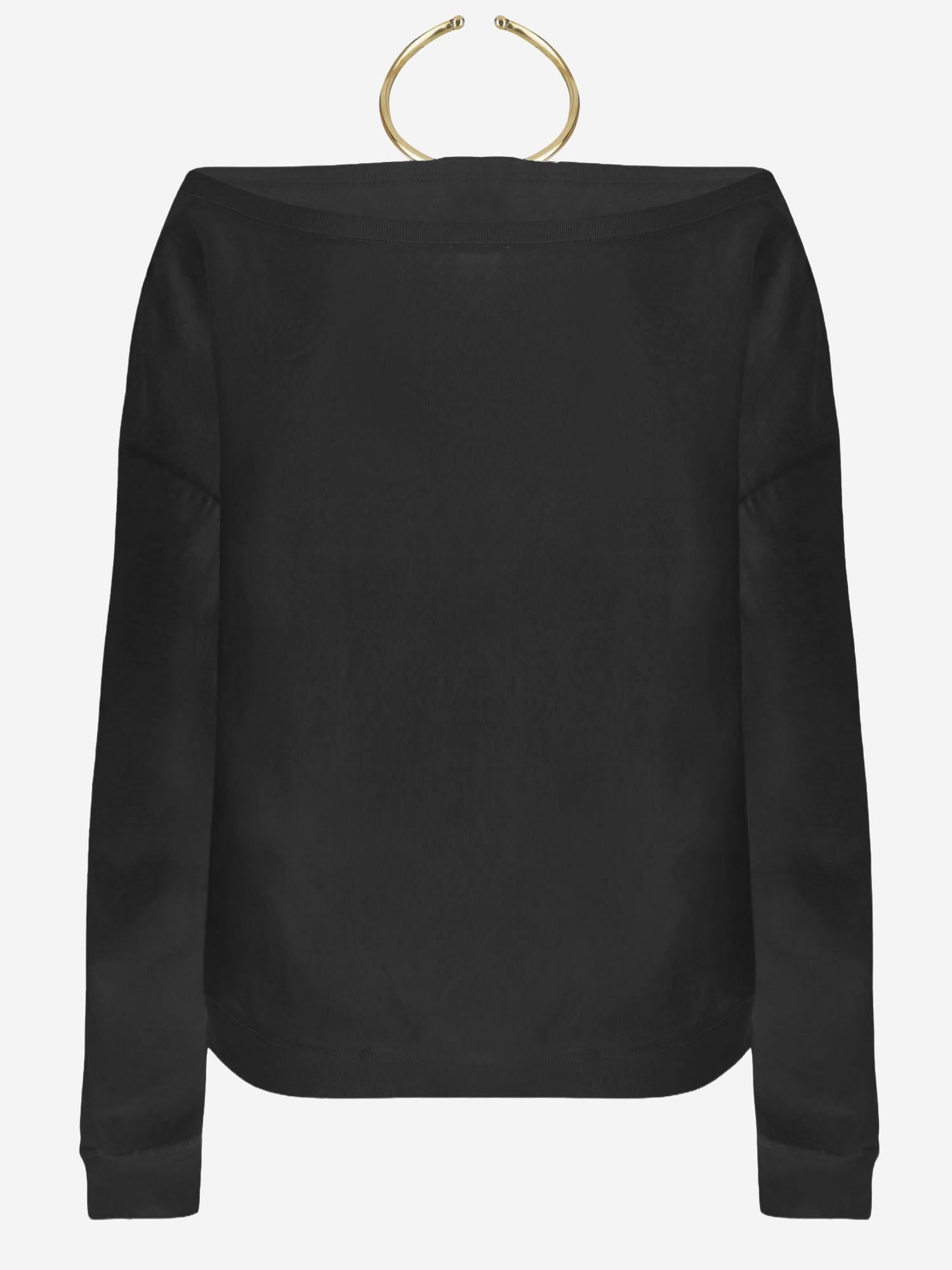 TOP IN COTONE CON ANELLO METALLICO WJE29 JER040099 DARKPARK 