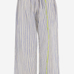 PANTALONI IN COTONE E SETA A RIGHE DLWPBEF02 MULTI PERO 