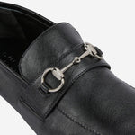 MOCASSINI IN PELLE CON MORSETTO 867507 AAGEH1000 GUCCI 