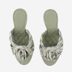 MULE MEWS ROSE IN MISTO LINO STRETCH CHECK 8101603 BREEZEIPCHECK BURBERRY 