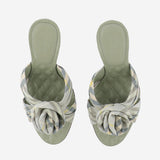 MULE MEWS ROSE IN MISTO LINO STRETCH CHECK 8101603 BREEZEIPCHECK BURBERRY 