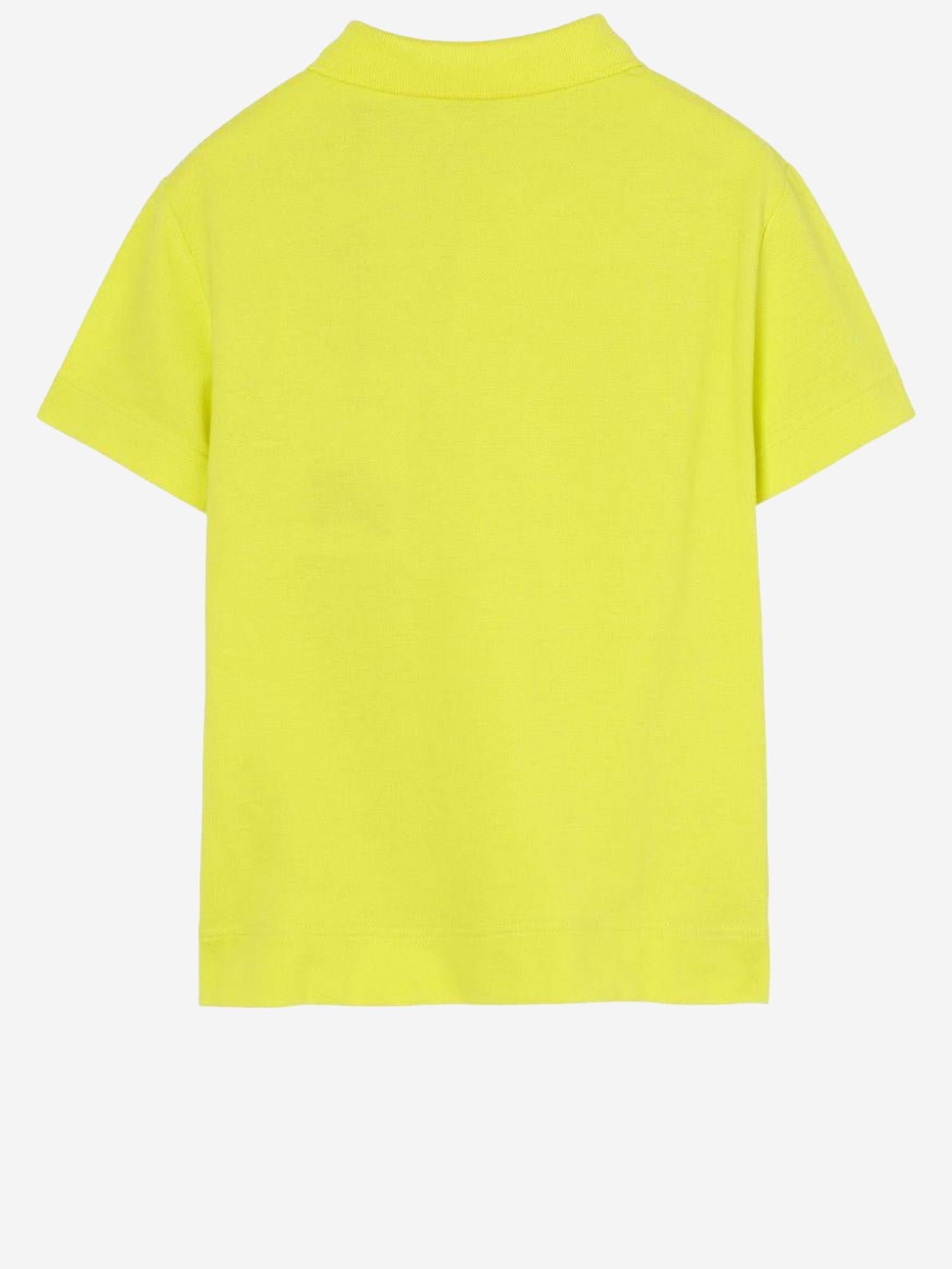 POLO IN COTONE CON LOGO 8117970 VIVIDLIME BURBERRY KIDS 