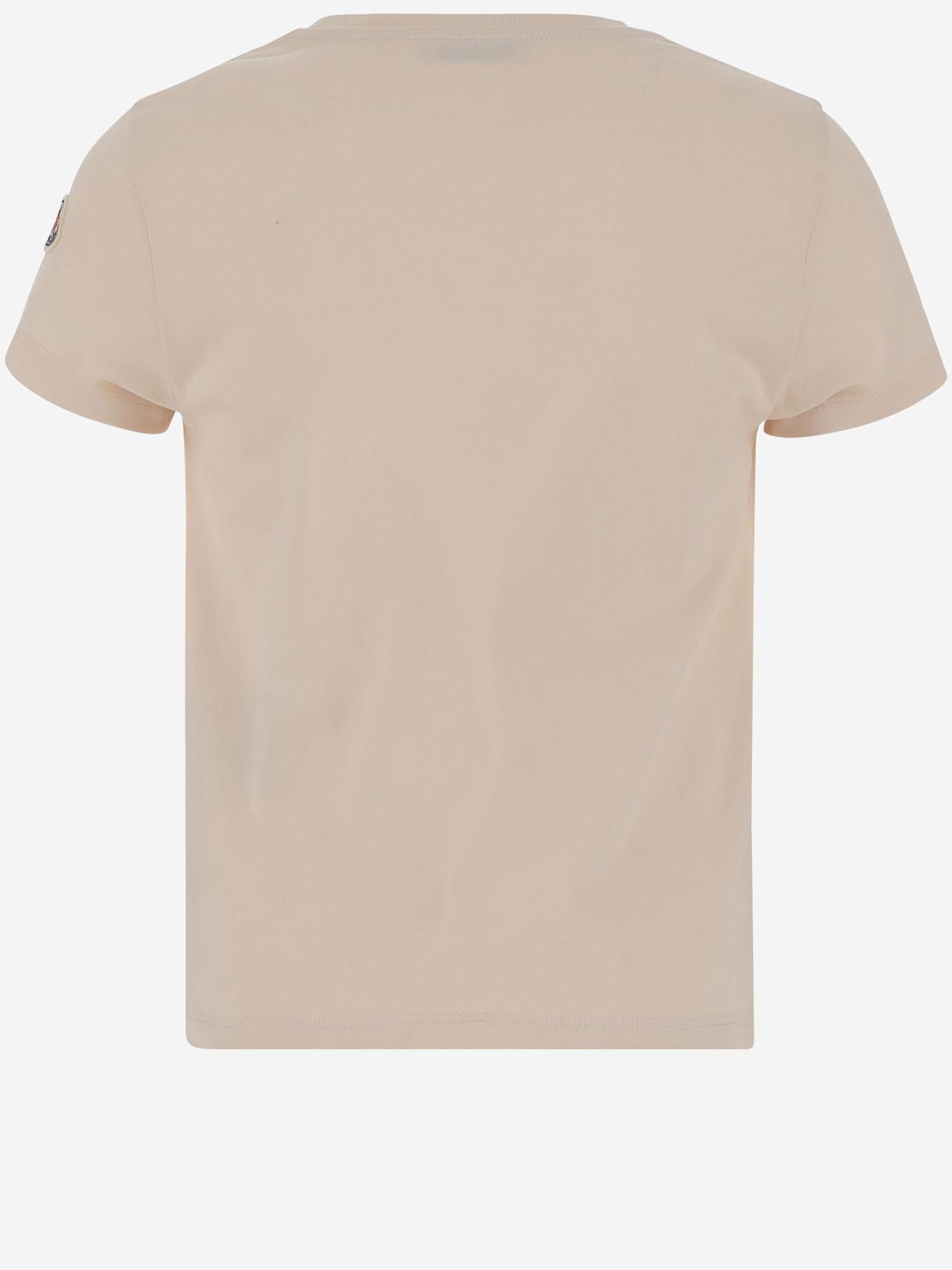 T-SHIRT IN COTONE CON LOGO STRASS 8C0001689AT9 51N MONCLER ENFANTS 