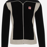 FELPA IN CINIGLIA CON ZIP E PATCH CHEZ VALENTINO 6V3MF28VARA 0NO VALENTINO 