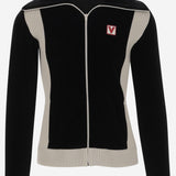 FELPA IN CINIGLIA CON ZIP E PATCH CHEZ VALENTINO 6V3MF28VARA 0NO VALENTINO 
