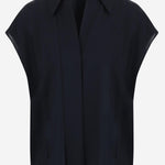 BLUSA IN SETA STRETCH V181613232 403CBL VINCE 