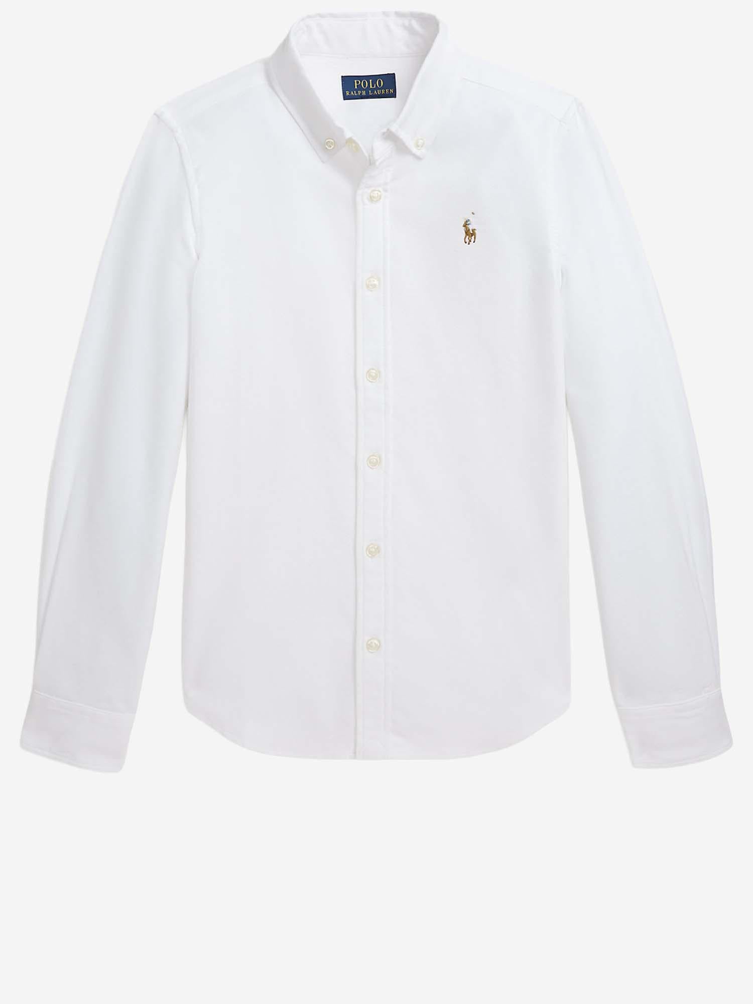 CAMICIA IN COTONE CON LOGO 313929954 004 POLO RALPH LAUREN KIDS 
