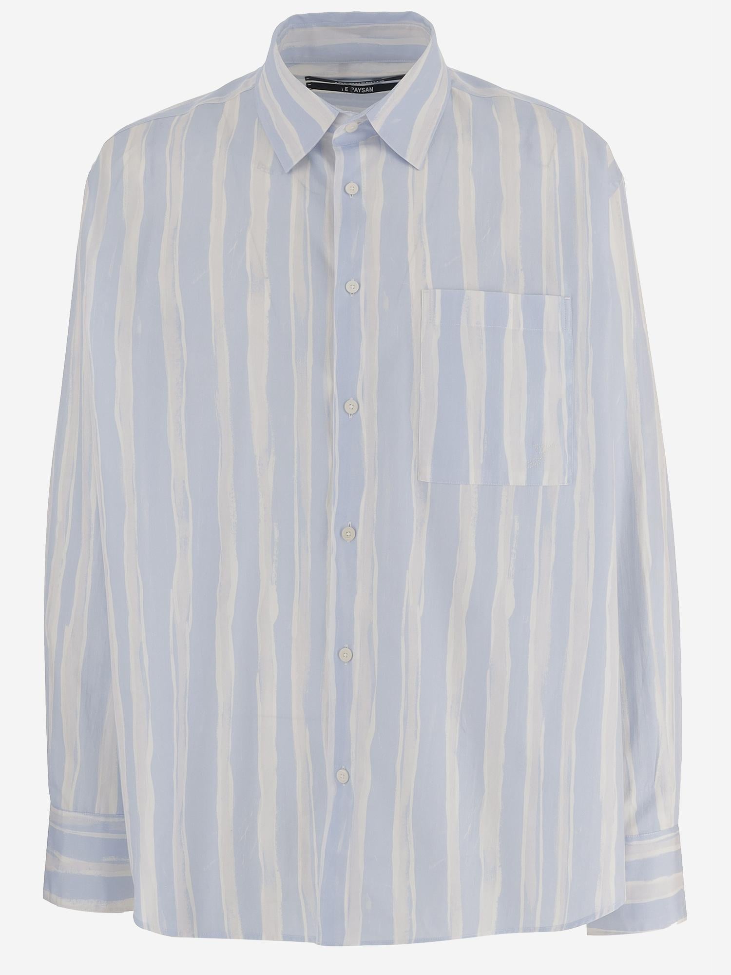 CAMICIA IN COTONE CON MOTIVO A RIGHE SHM00605AW00691 3GT JACQUEMUS 