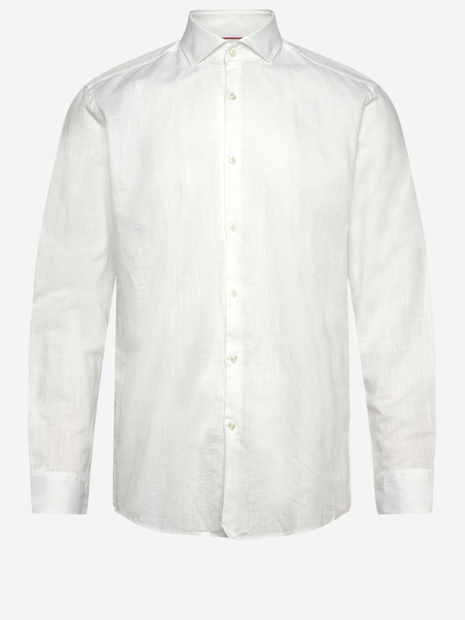 CAMICIA IN COTONE E LINO 50539775 199 HUGO BOSS 