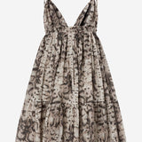 Abito in cotone con motivo animalier 106917 A3APCZ9 PINKO 