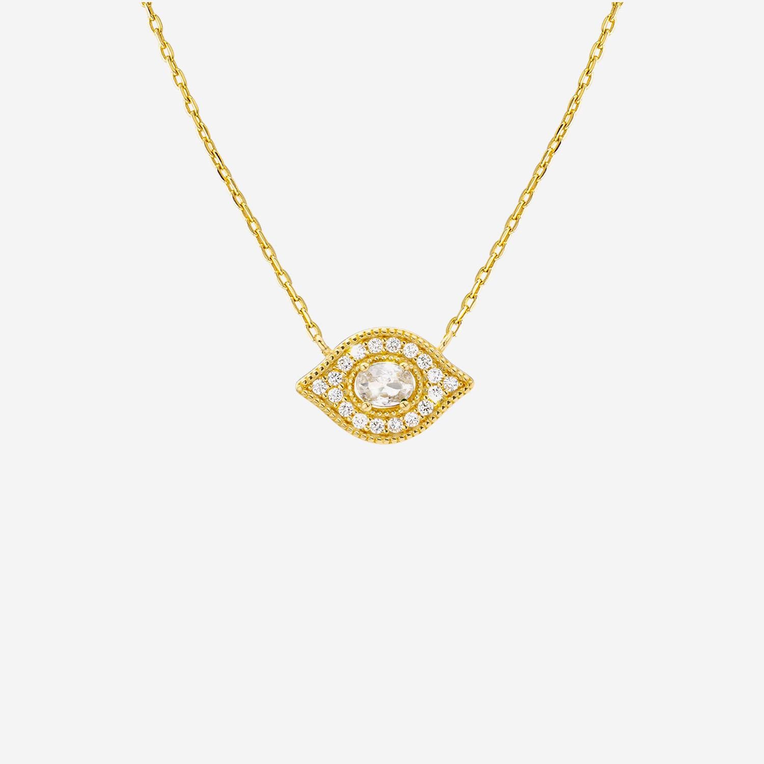collana WHITE MAJESTIC EYE<BR/> CO427G GOLD MYA BAY 