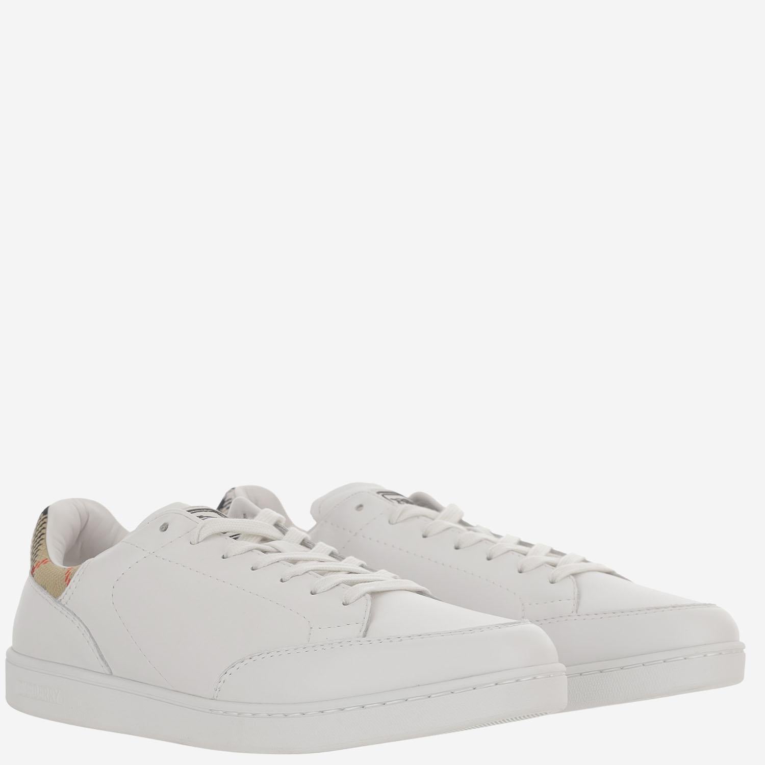 SNEAKERS SET IN PELLE 8118850 PWHITESANDIPCHK BURBERRY 