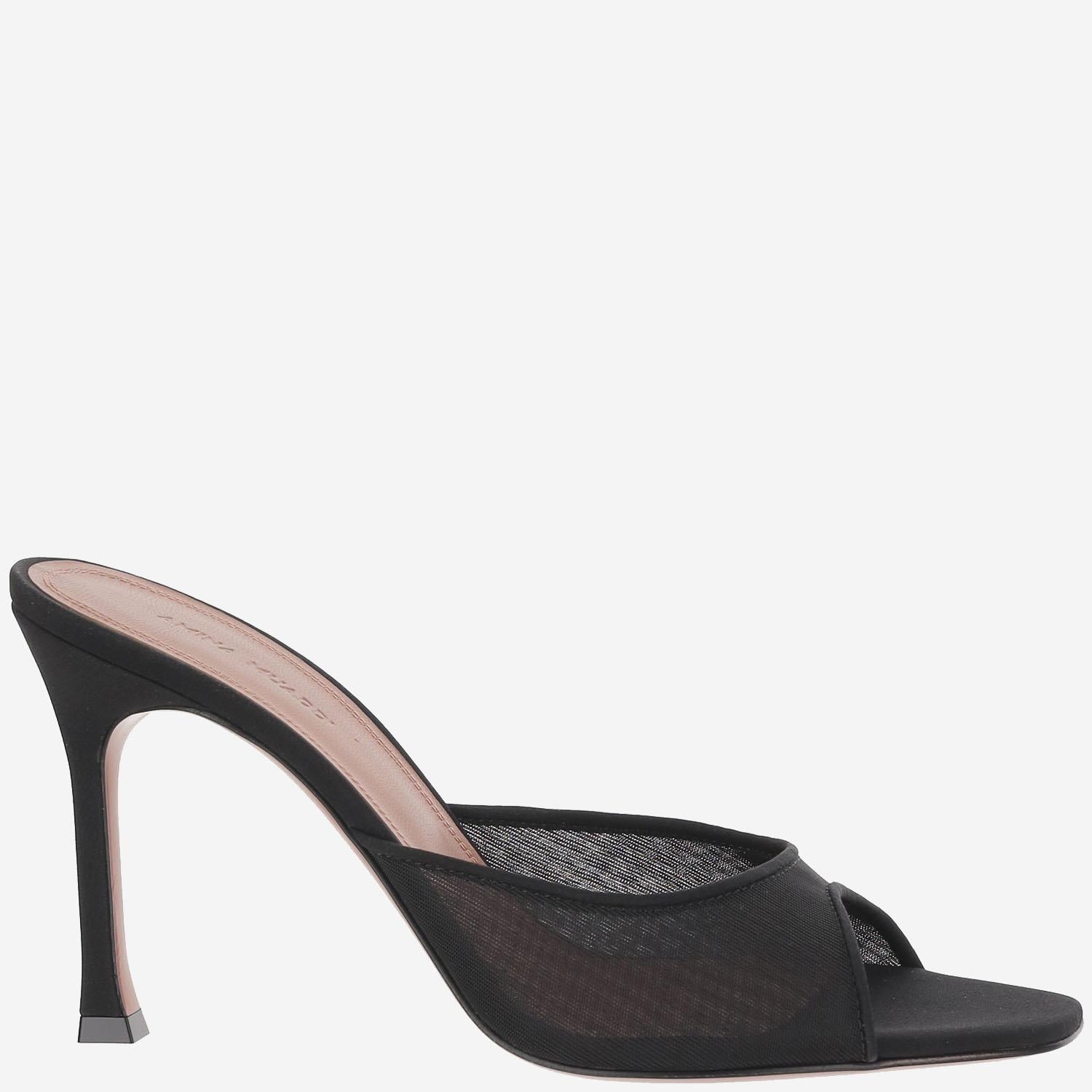 Mules Alexa in mesh ALEXAMESHSLIPPER BLACK AMINA MUADDI 