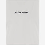 T-SHIRT IN COTONE CON RICAMO LOGO OM00122KJ0119 P100 MAISON KITSUNE 