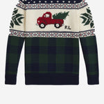 Maglia in cotone con furgone a intarsi 322981051 001 POLO RALPH LAUREN KIDS 