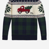 Maglia in cotone con furgone a intarsi 322981051 001 POLO RALPH LAUREN KIDS 