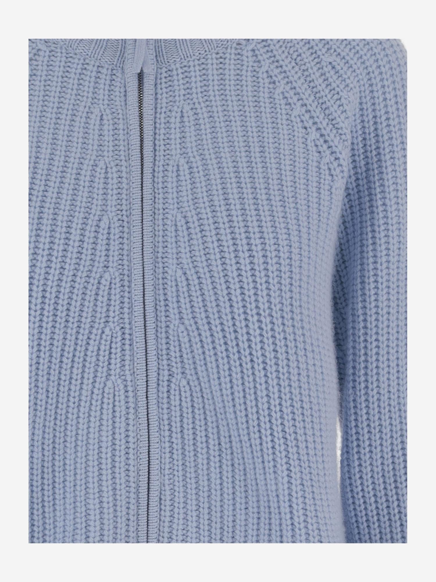 MAGLIONE CON ZIP IN LANA E CASHMERE 25517670 11 ALLUDE 