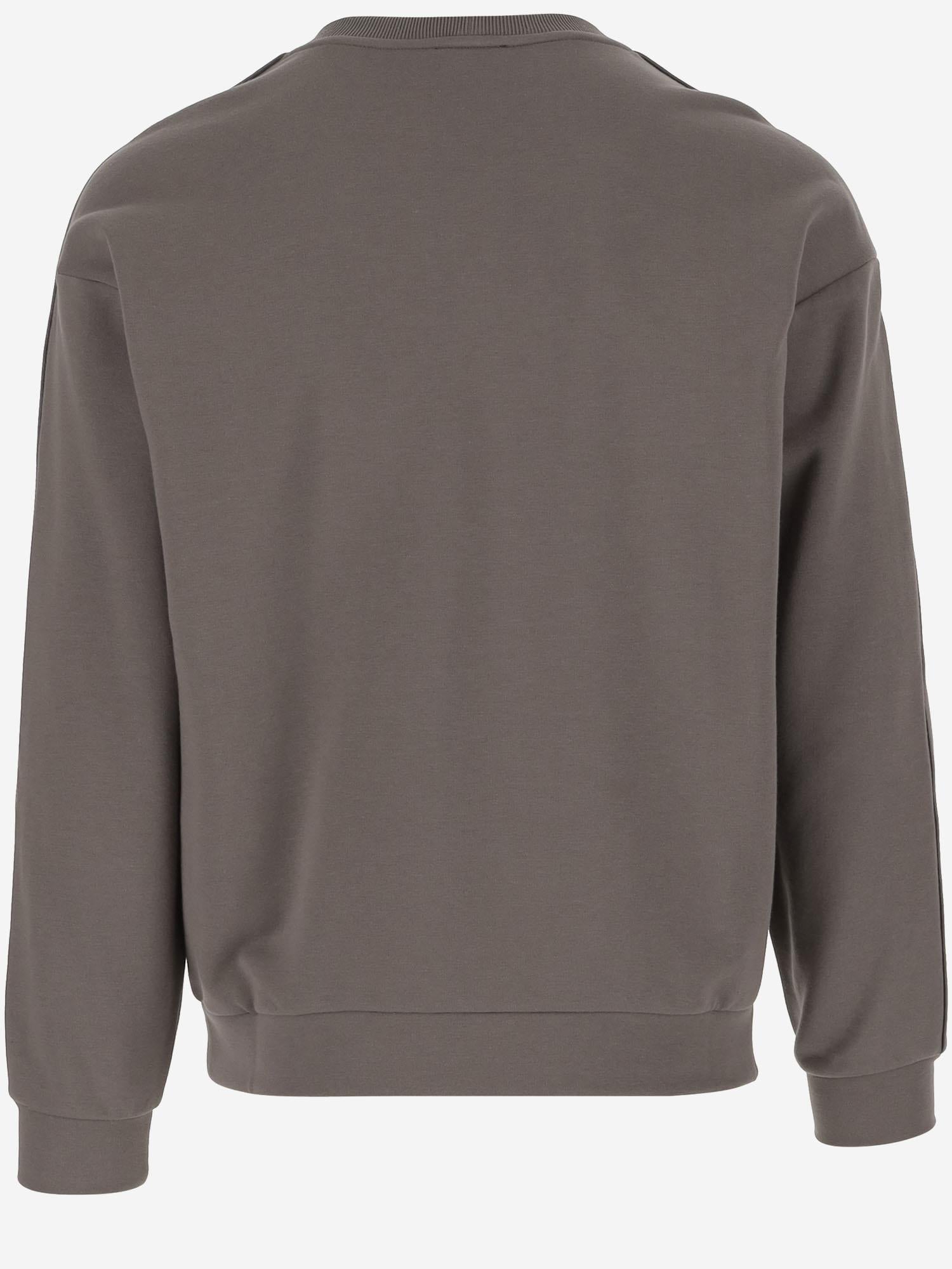 FELPA IN COTONE E CASHMERE CON LOGO GM001098 TE11705U8100 GIORGIO ARMANI 