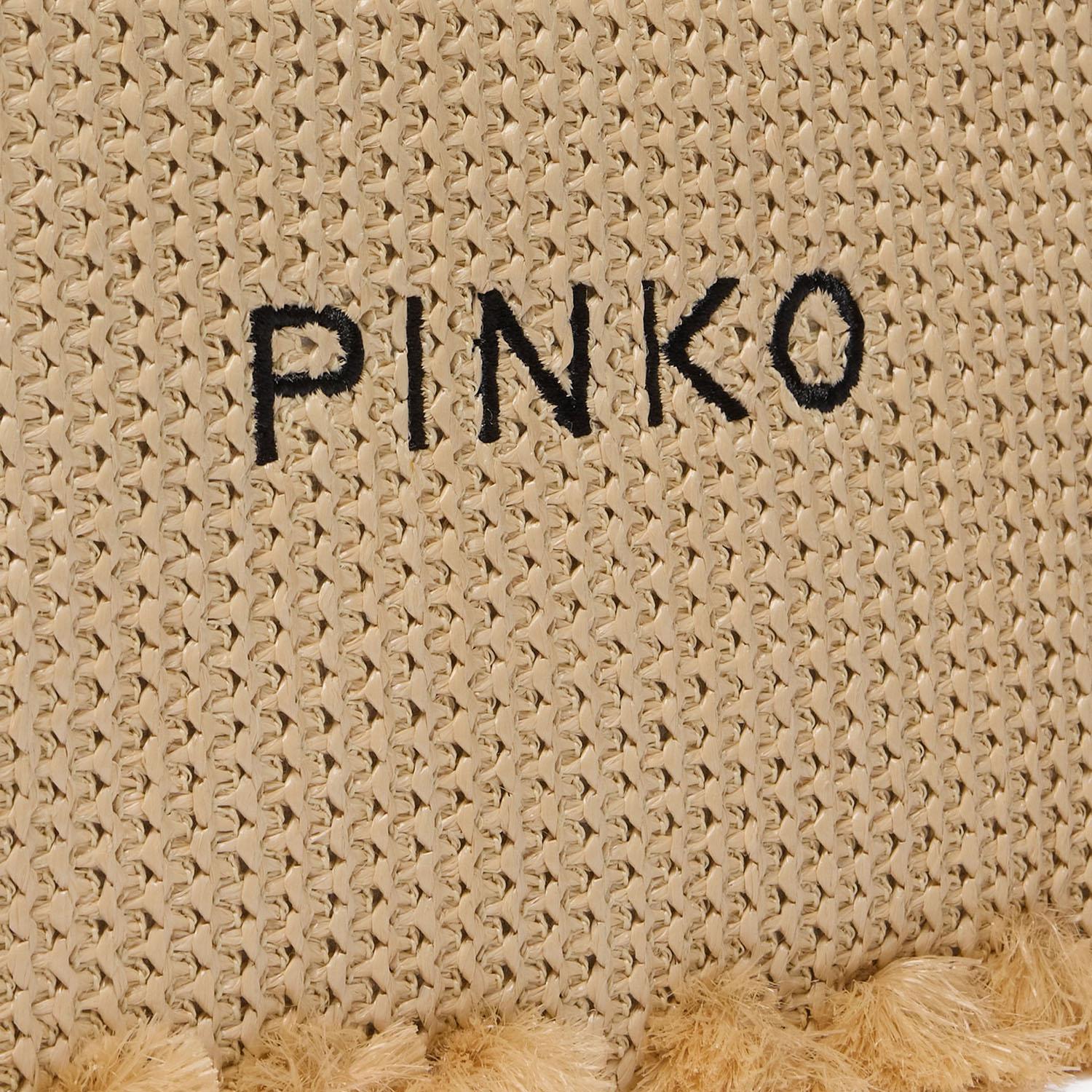 POCHETTE IN RAFIA CON LOGO 106718 A39YHZ3Q PINKO 