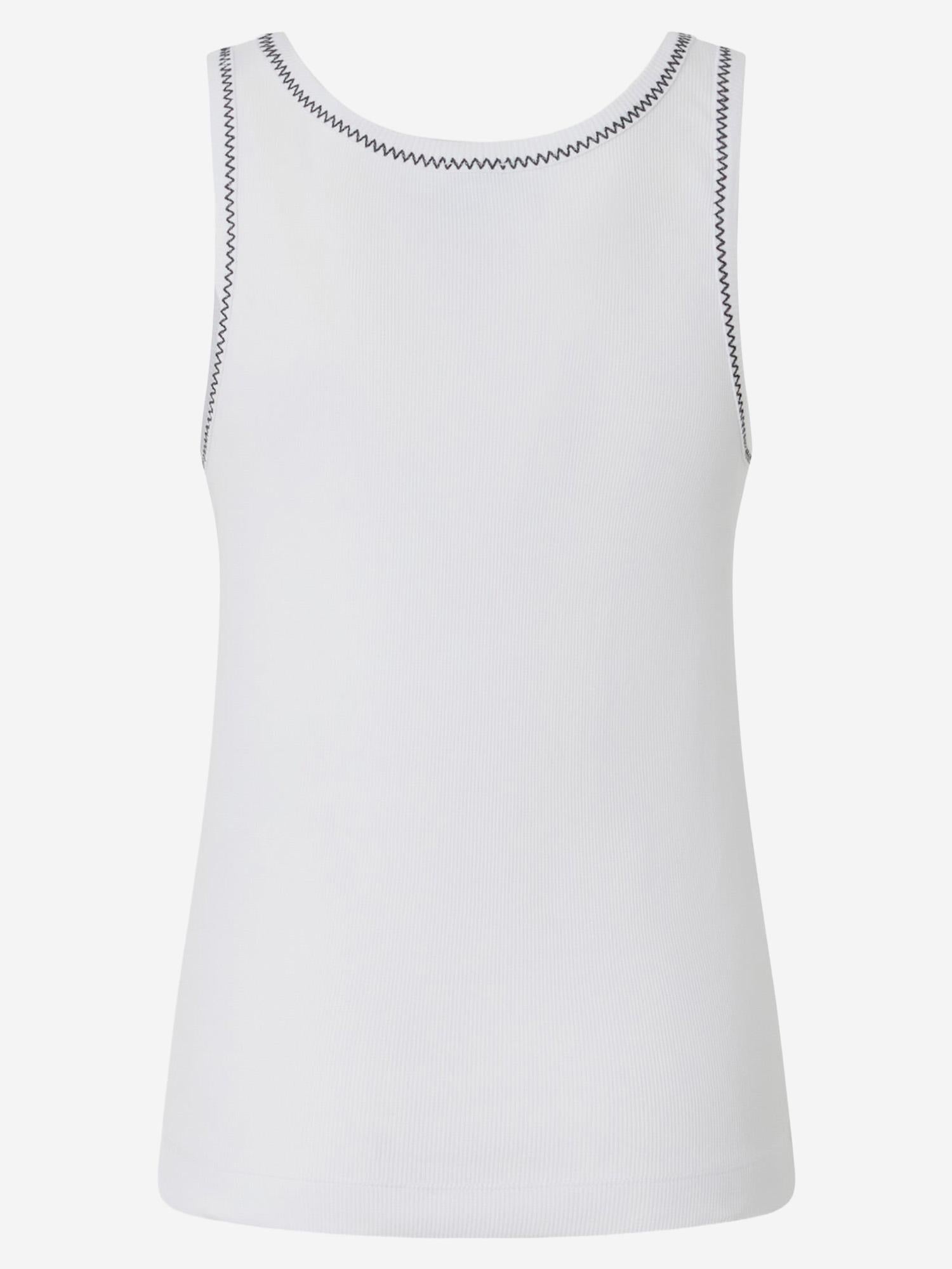 CANOTTA A COSTINE CON RICAMO LOVE BIRDS 106816 A3ALZZ1 PINKO 