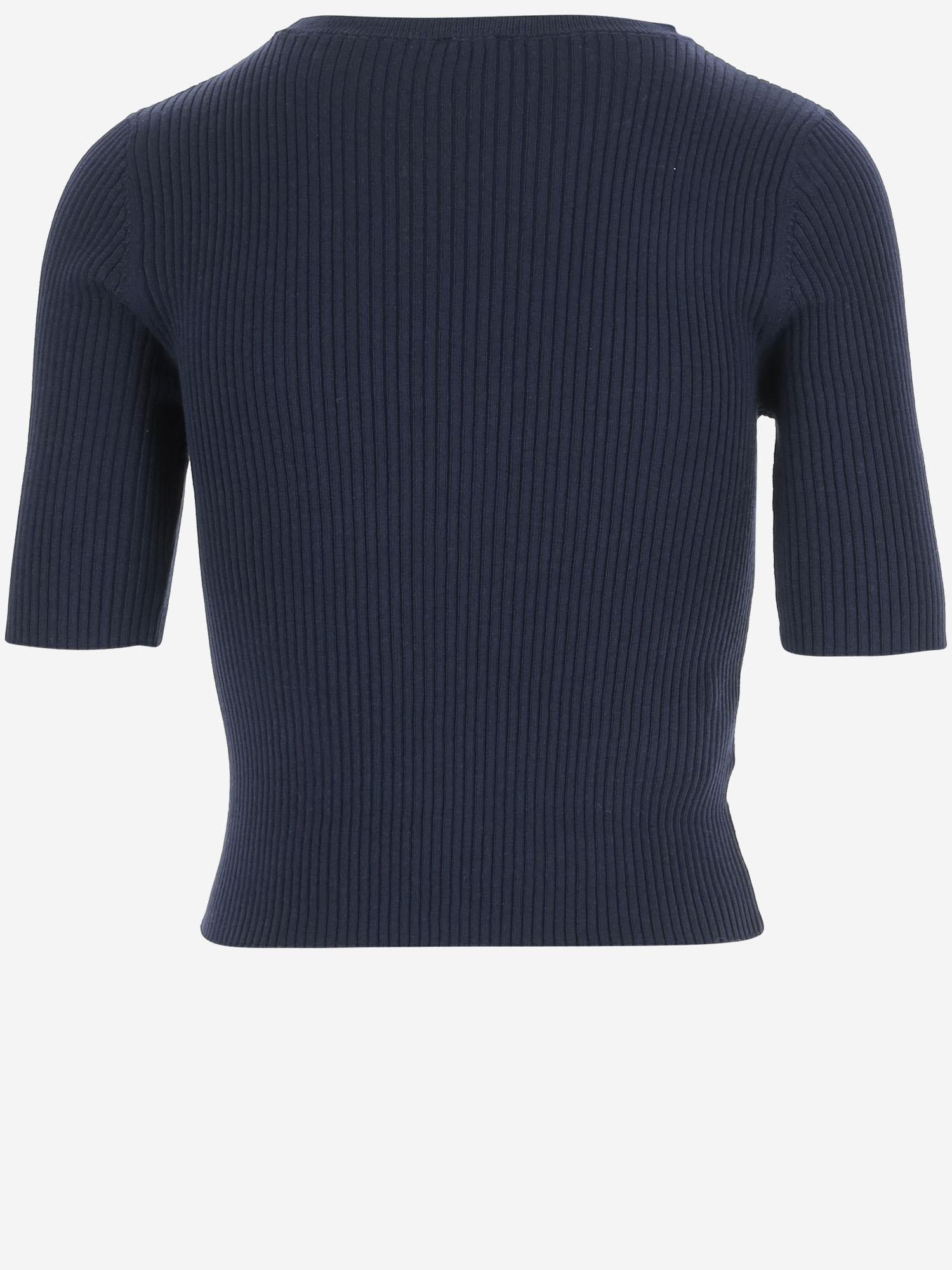 CROP TOP IN SETA E COTONE CON LOGO 102017 A1KWF92 PINKO 