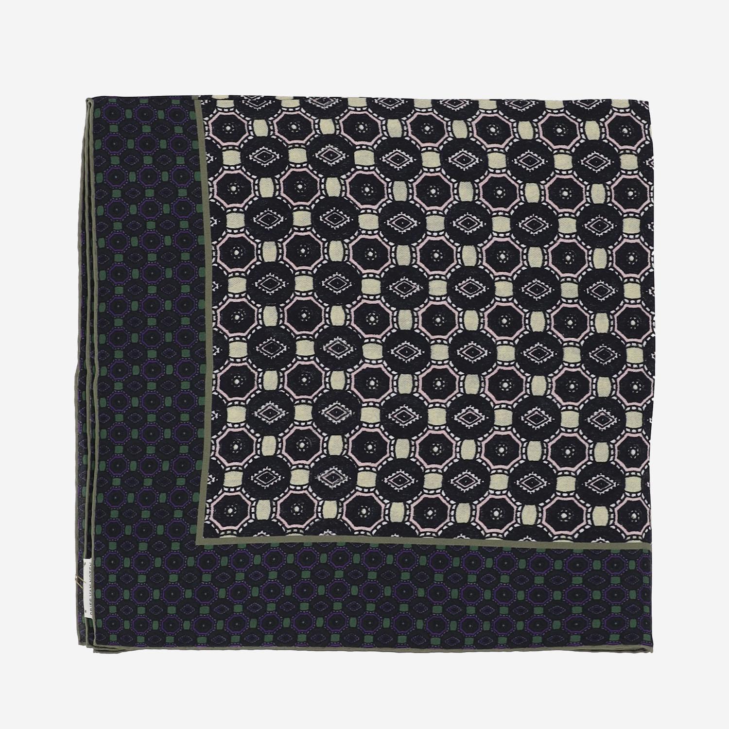FOULARD IN SETA CON MOTIVO GEOMETRICO 011300 2210206 DRIES VAN NOTEN 