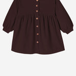 ABITO NATHALIE IN VELLUTO DI COTONE 25W148 MELANZANA 1+ IN THE FAMILY KIDS 