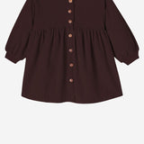 ABITO NATHALIE IN VELLUTO DI COTONE 25W148 MELANZANA 1+ IN THE FAMILY KIDS 