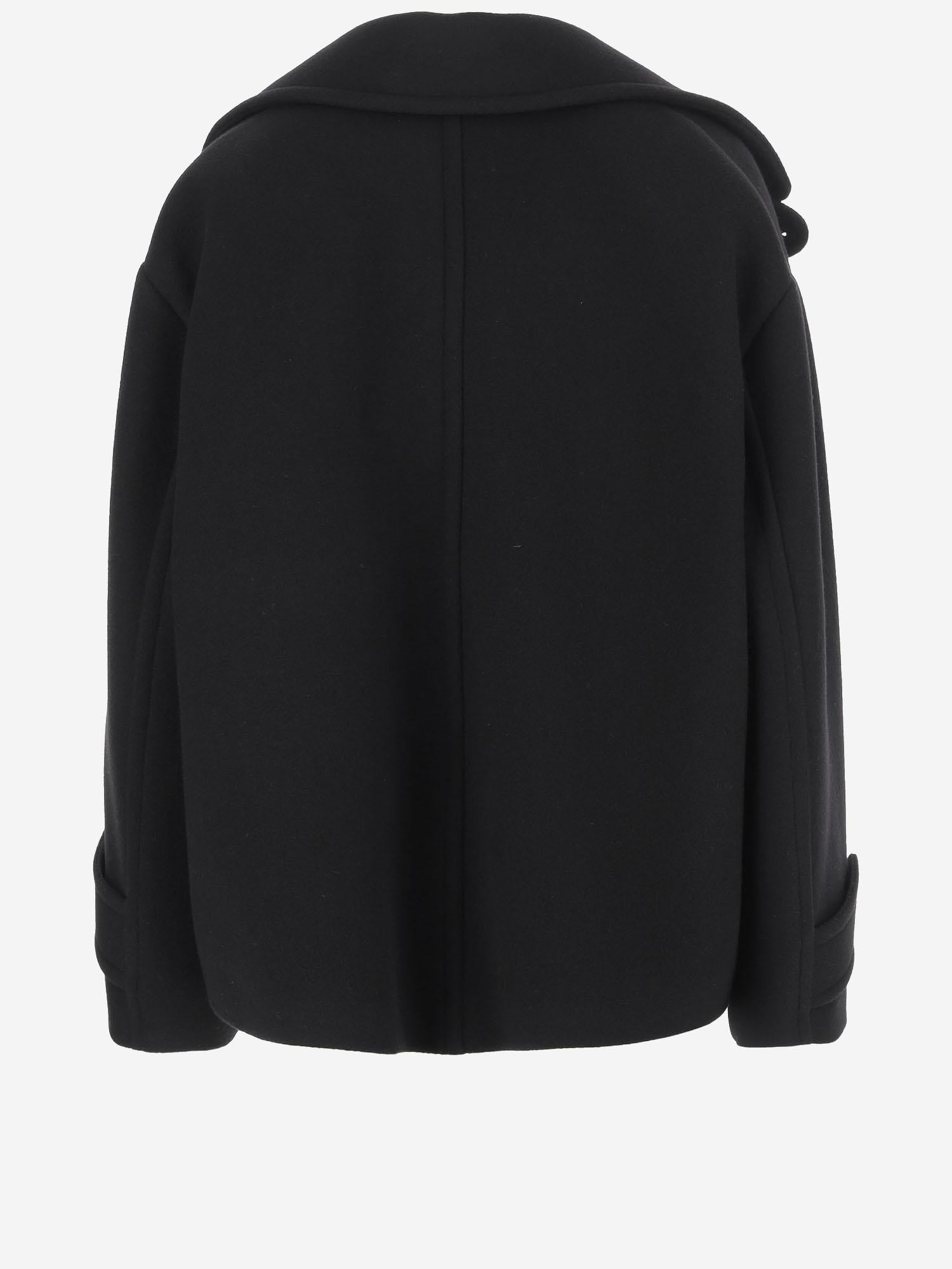 CAPPOTTO CORTO OVERSIZE IN MISTO LANA CH25AMA96952 001 CHLOE 