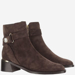 STIVALETTI NOOR 45 IN PELLE SCAMOSCIATA NOOR45 SVVCHOCOLATE JIMMY CHOO 