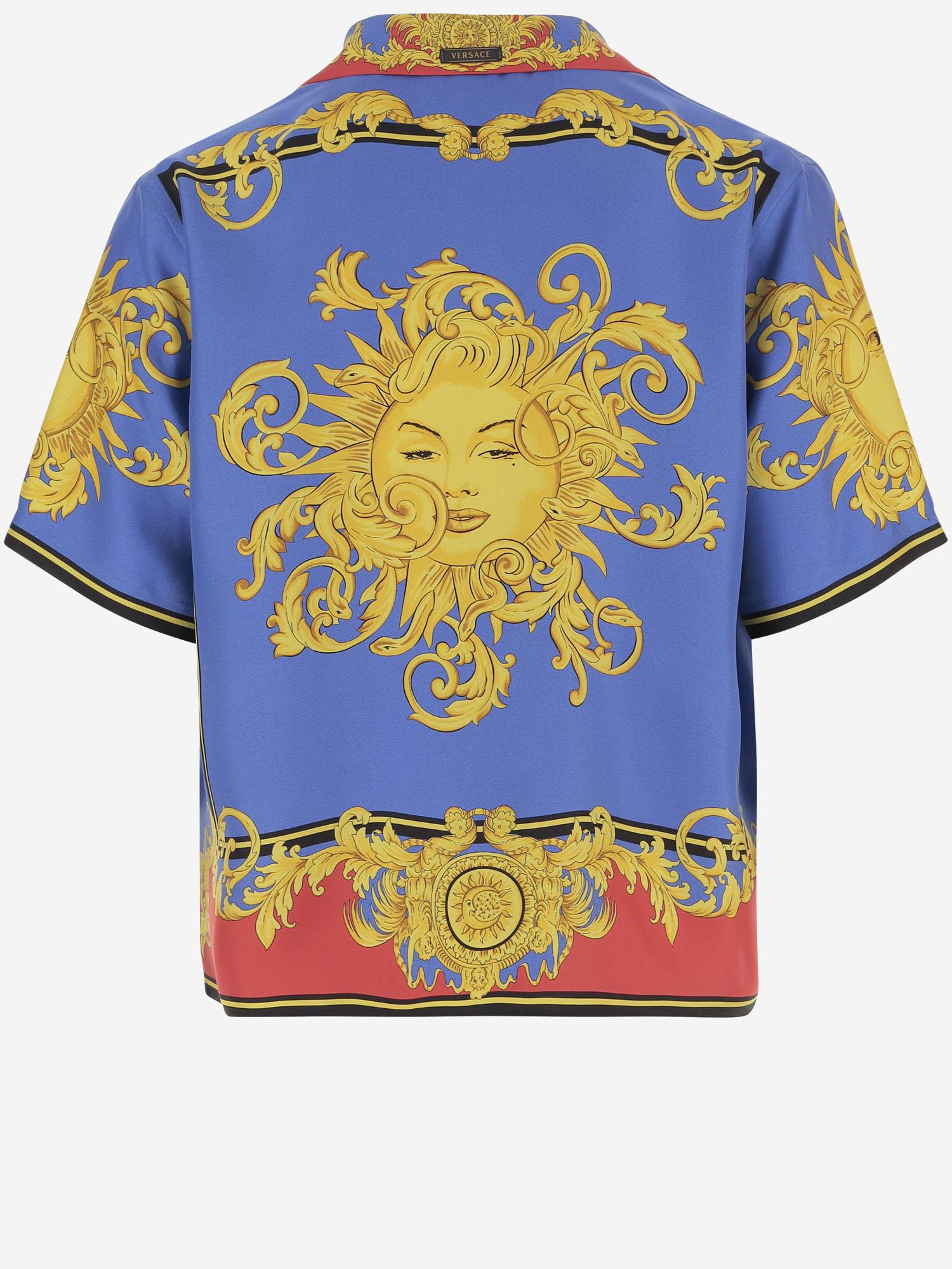 CAMICIA IN SETA STAMPATA 1024642 1A179565UG70 VERSACE 