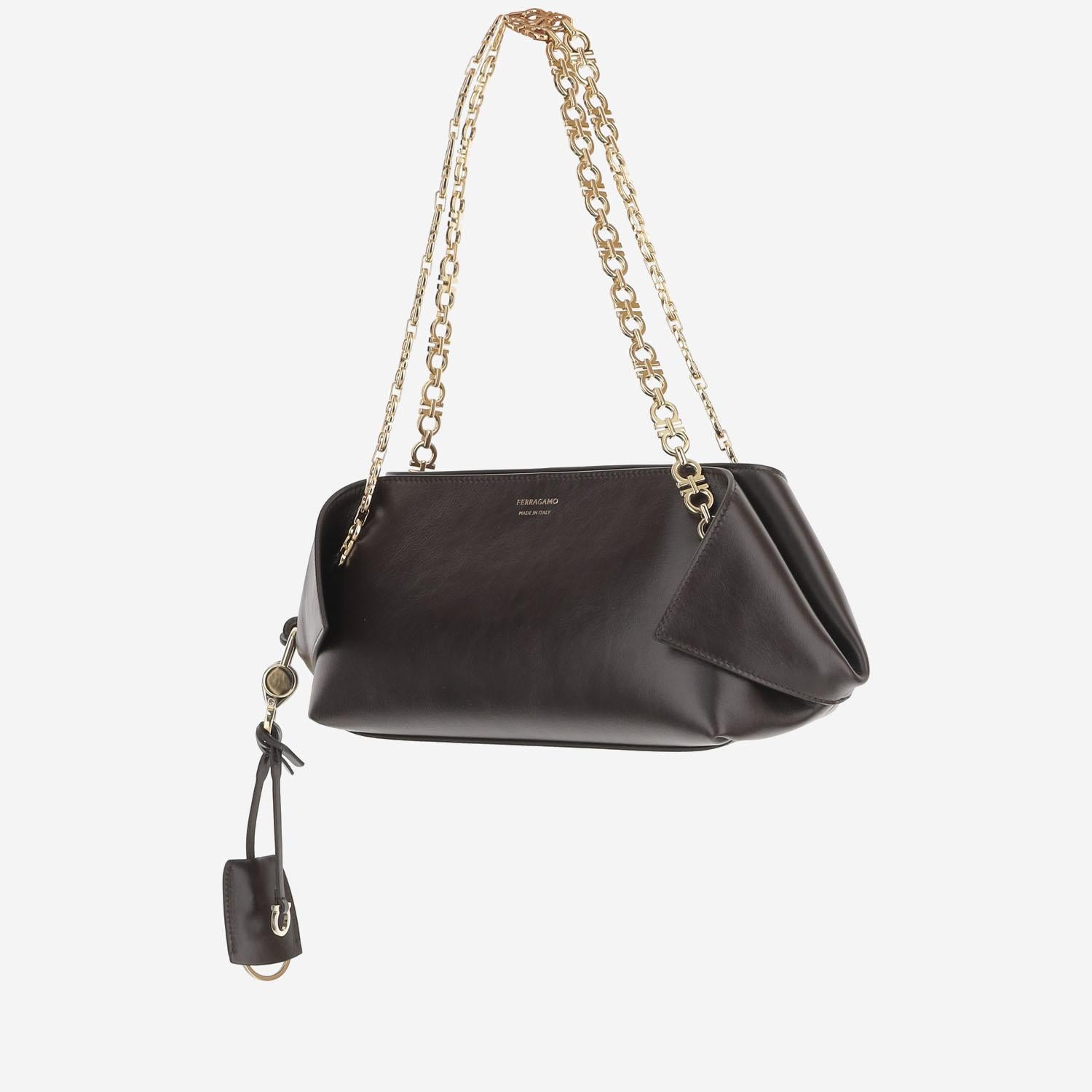 BORSA A SPALLA IN PELLE 21A371 001TESTADIMORO SALVATORE FERRAGAMO 