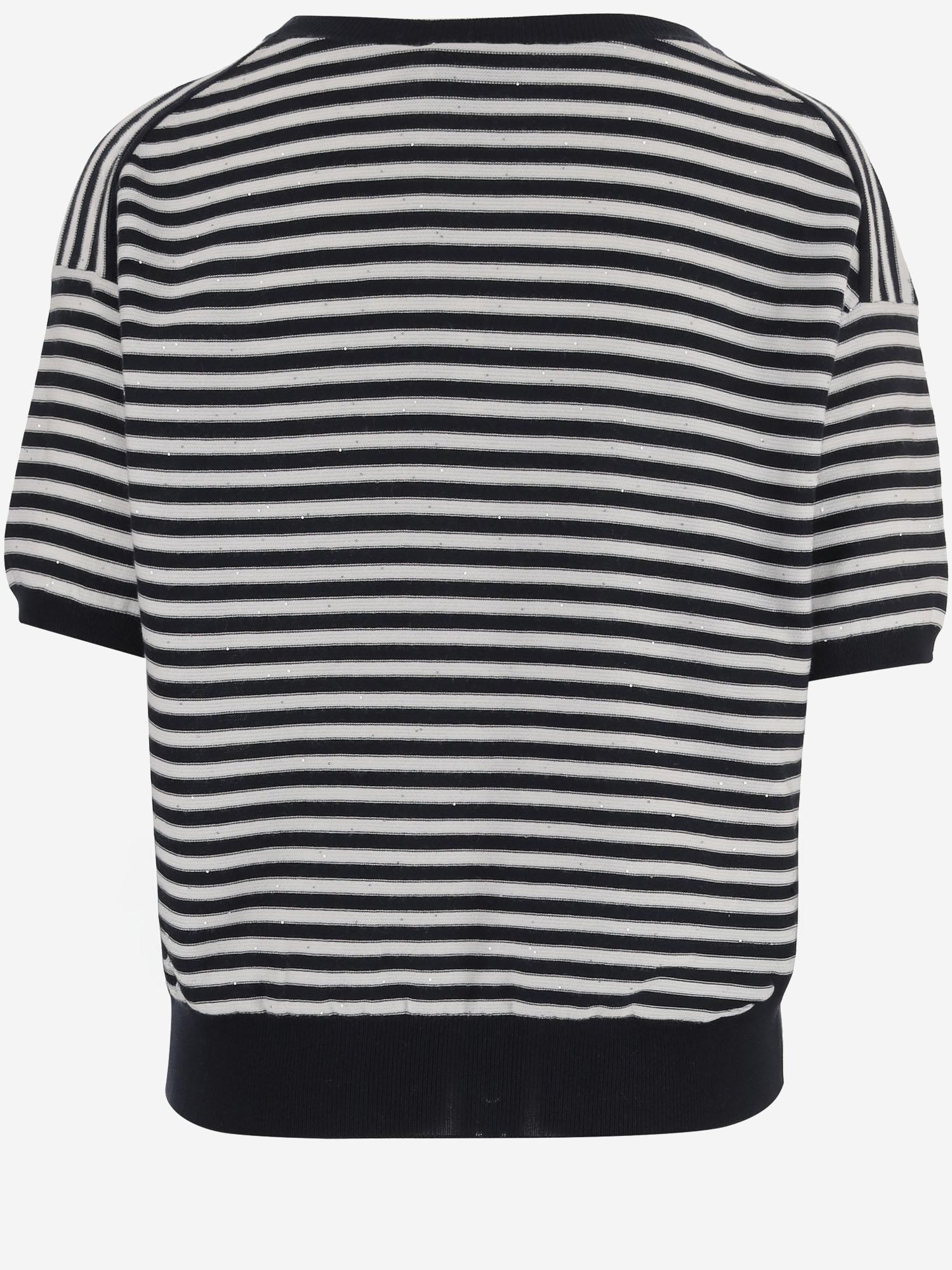 MAGLIA IN COTONE A RIGHE R2N110 100 BRUNO MANETTI 