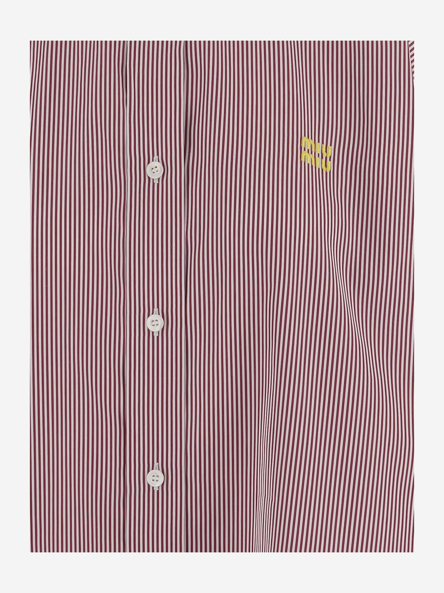 Camicia a righe in cotone MK1626 19EAF03DU MIU MIU 