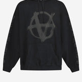 FELPA IN COTONE CON STAMPA UE54HD260B BLACK VETEMENTS 