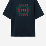 T-SHIRT IN COTONE CON STAMPA LOGO 784361 XJGKA4735 GUCCI 
